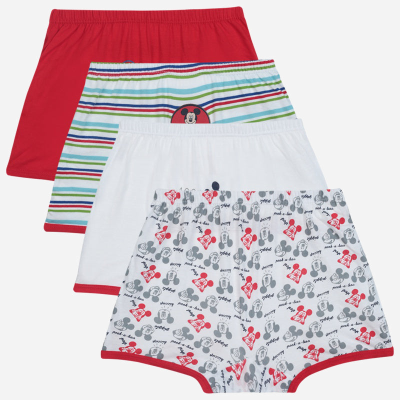 Bodycare Mickey & Friends Boys Trunk Solid Pack Of 4