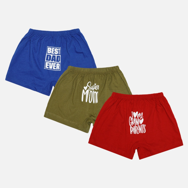 Bodycare Unisex Baby Trunks Solid Pack of 3 - Assorted