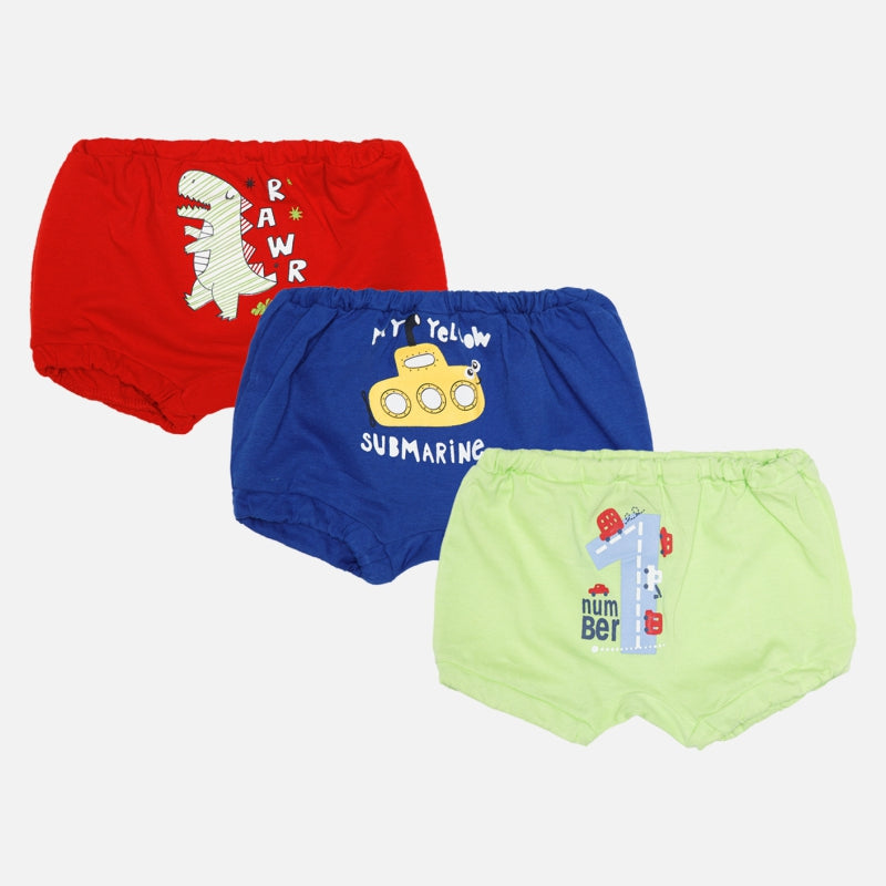 Bodycare Boys Trunks Solid Pack Of 3 - Assorted