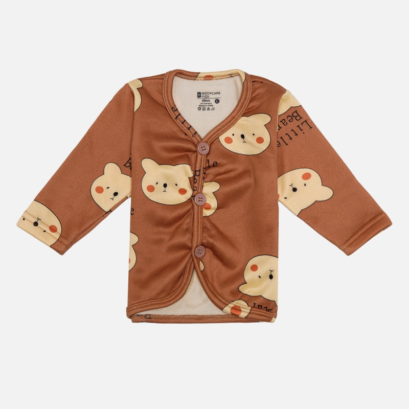 Bodycare Boys Top Front Open Full Sleeves Self Design - Assorted