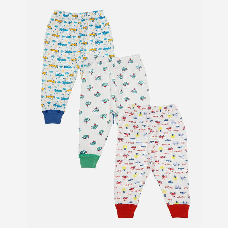 Bodycare Unisex Baby Thermal Pajami Pack Of 3 - Assorted