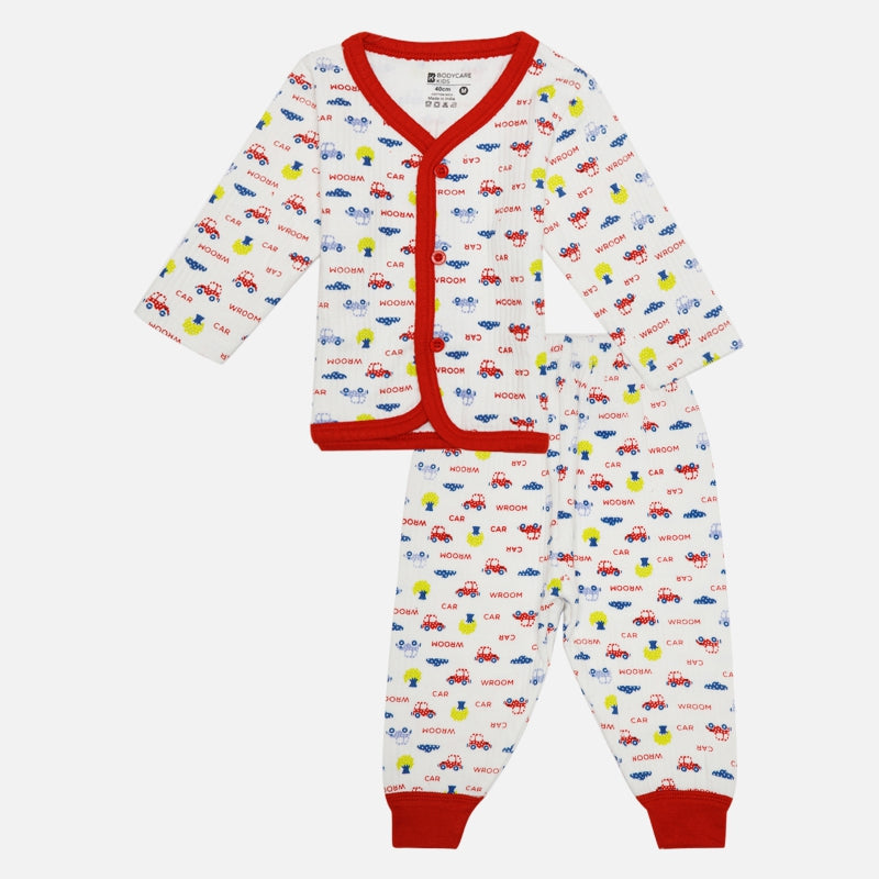 Bodycare Unisex Baby Thermal Suit Front Open Full Sleeves - Assorted