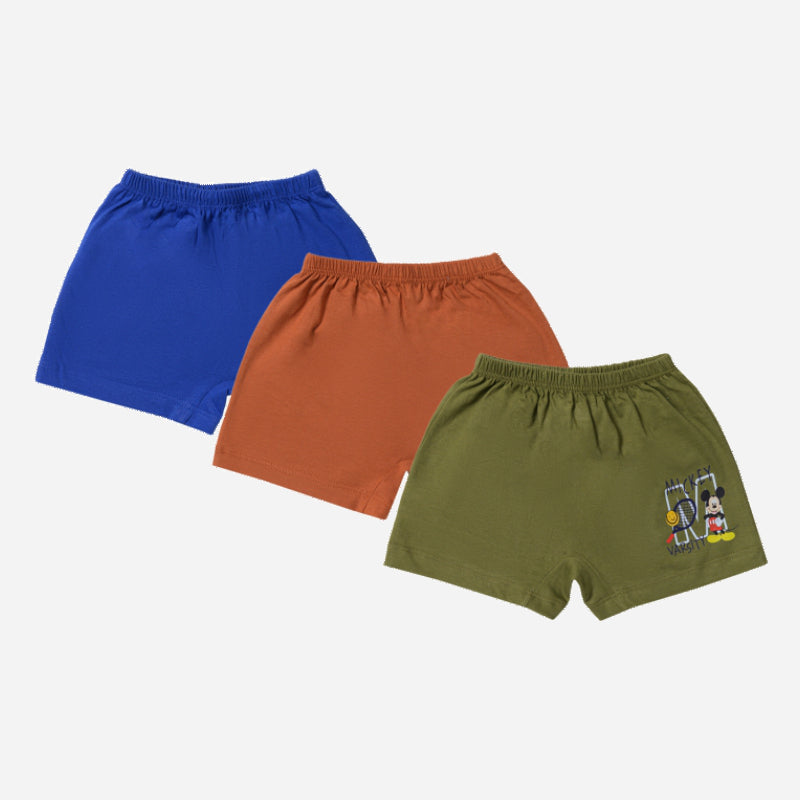 Bodycare Unisex Mickey & Friends Solid Trunks Pack Of 3