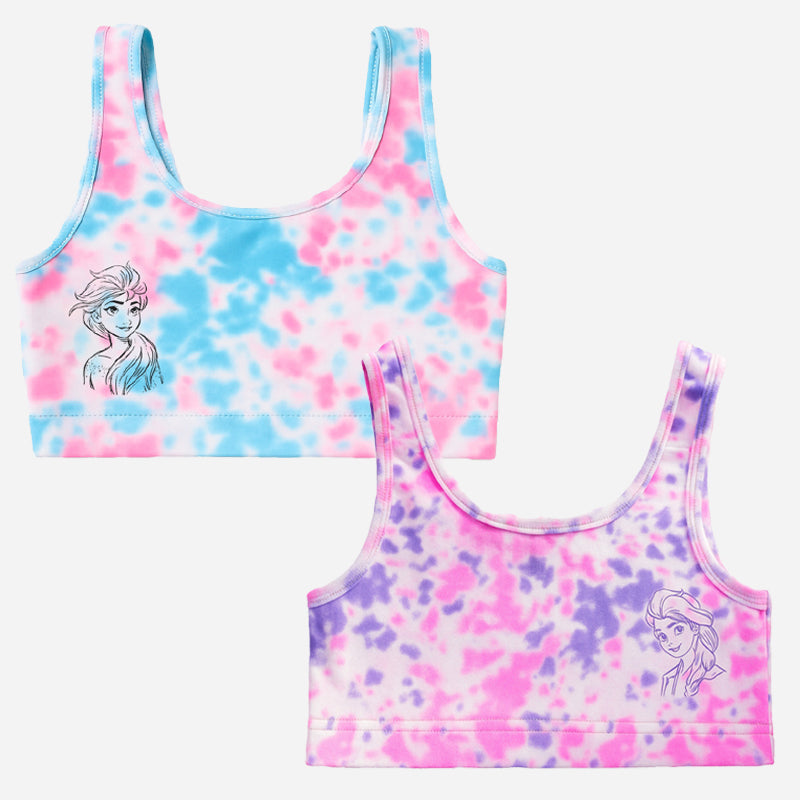 Bodycare Frozen Girls Crop Top Round Neck Sleeveless Assorted - Pack of 2