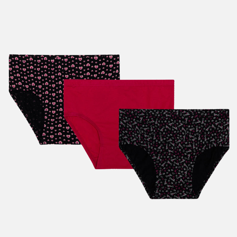 Bodycare Cotton Panties for Girl's (Pack of_3) Solid Hipster Panty