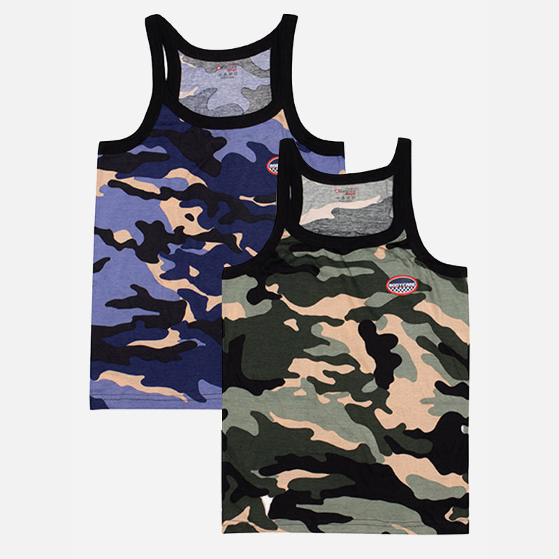 Bodycare Boys Vest Round Neck Sleeveless Pack of 2 - Assorted