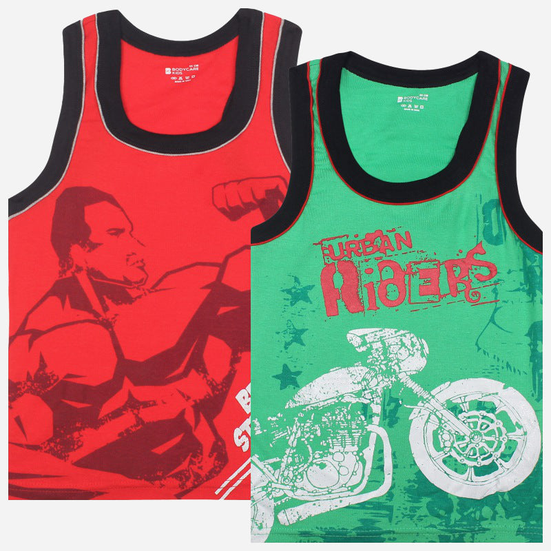 Bodycare Boys Vest Round Neck Sleeveless Pack Of 2