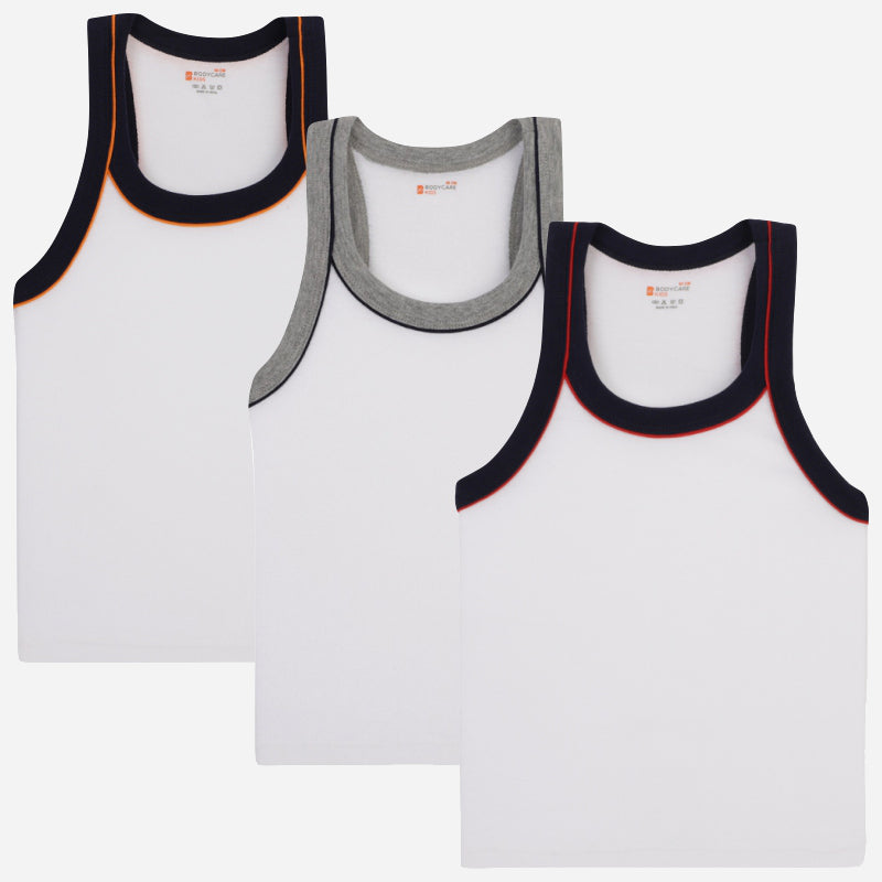 Bodycare Boys Vest Round Neck Sleeveless Pack Of 3