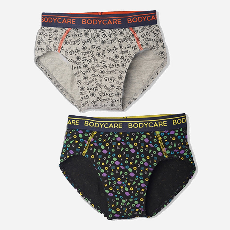 Bodycare Boys Brief Black & Grey Pack Of 2