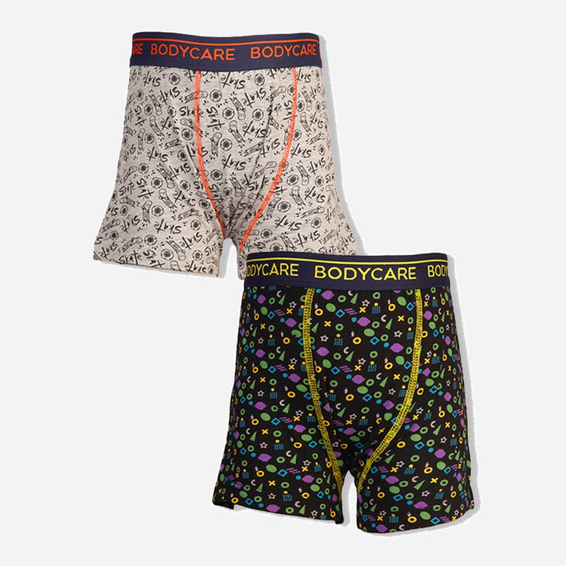 Bodycare Boys Trunks Black & Grey Pack Of 2
