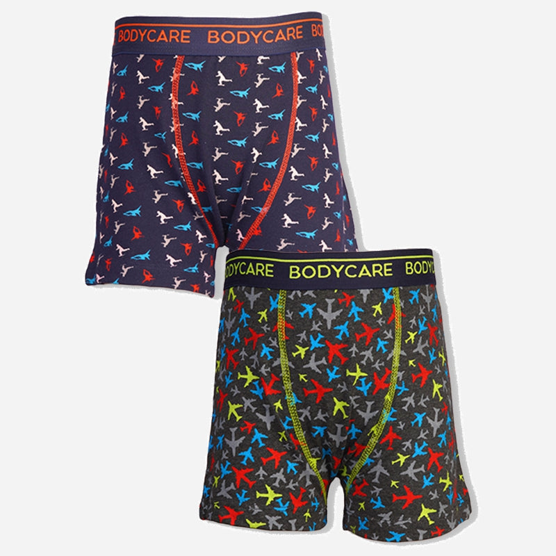 Bodycare Boys Trunks Navy & Anthra Melange  Pack Of 2