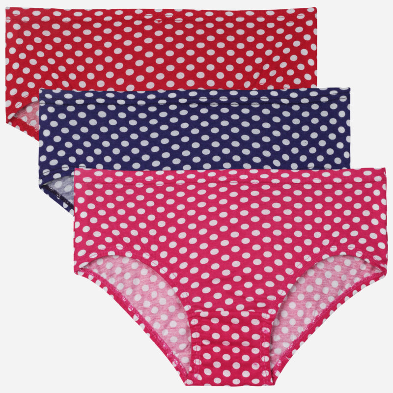 Bodycare Girls Panty Self Design | Lycra Waistband | Pack Of 3