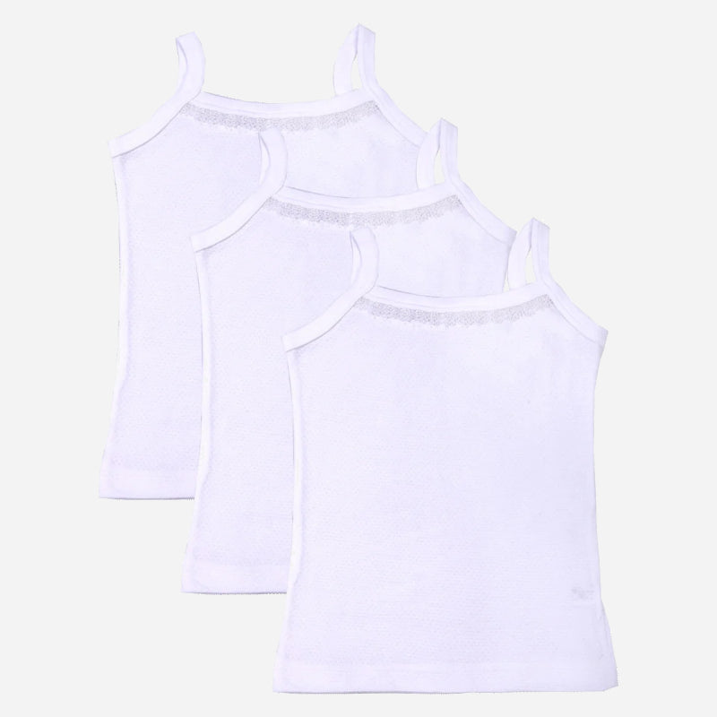 Bodycare Girls Vest Dori Neck Sleeveless Pack Of 3
