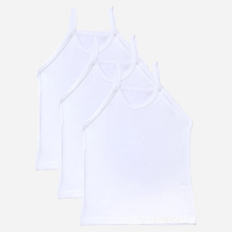 Bodycare Girls Vest Dori Neck Sleeveless  Pack Of 3