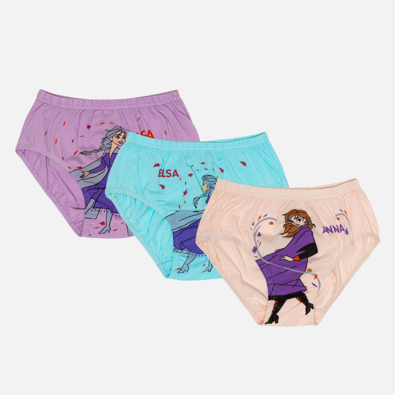 Bodycare Frozen Girls Panties Ultrasoft Underwear  Solid Assorted Pack Of 3