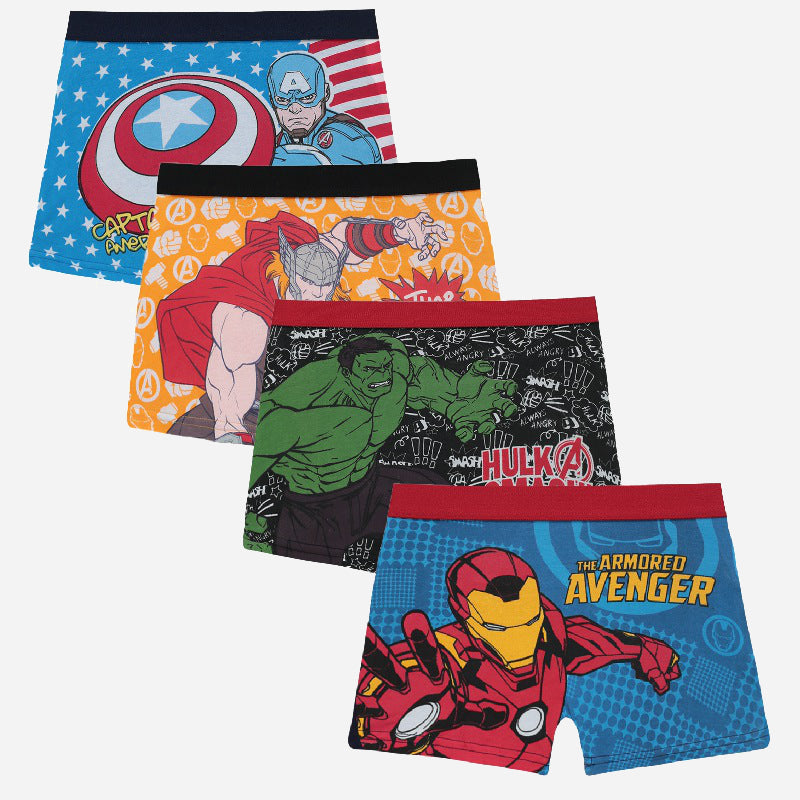 Bodycare Avengers Boys Cotton Trunk Solid Pack Of 4
