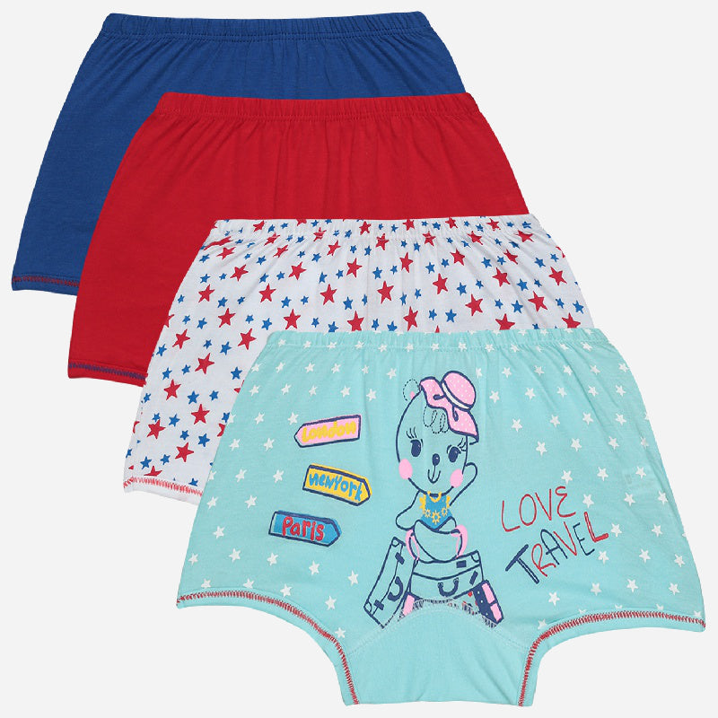 Bodycare Girls Printed Boyshorts Pack Of 4