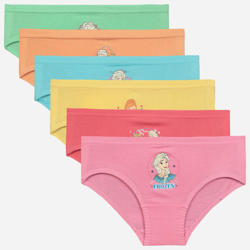 Bodycare Frozen Girls Cotton Panties Solid Pack Of 6