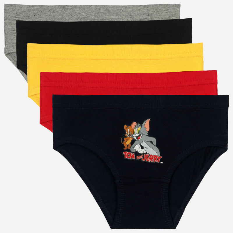 Bodycare Tom & Jerry Boys Brief Solid Pack Of 5