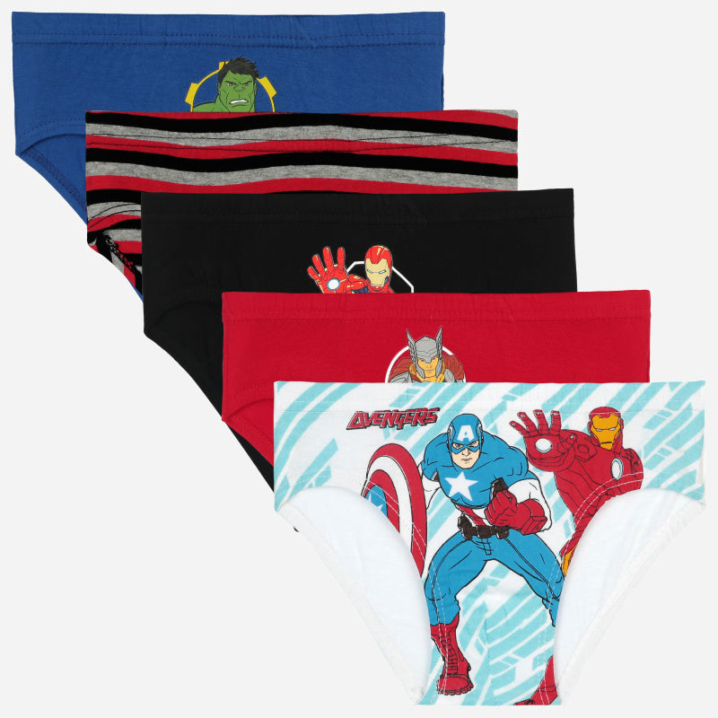 Bodycare Avengers Boys Brief Solid Pack Of 5