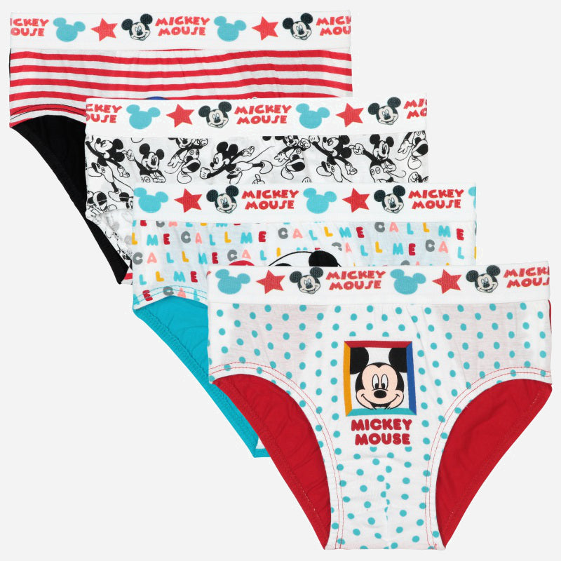 Bodycare Mickey & Friends Boys Brief Solid Pack Of 4