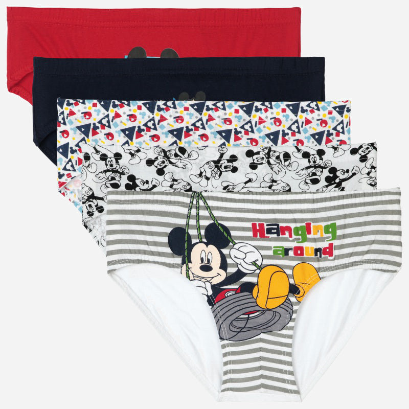 Bodycare Mickey & Friends Boys Brief Solid Pack Of 5