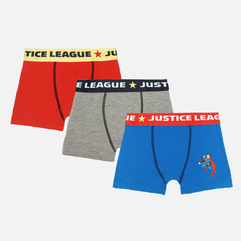 Bodycare Justice League Boys Trunk Solid Pack of 3 - Assorted