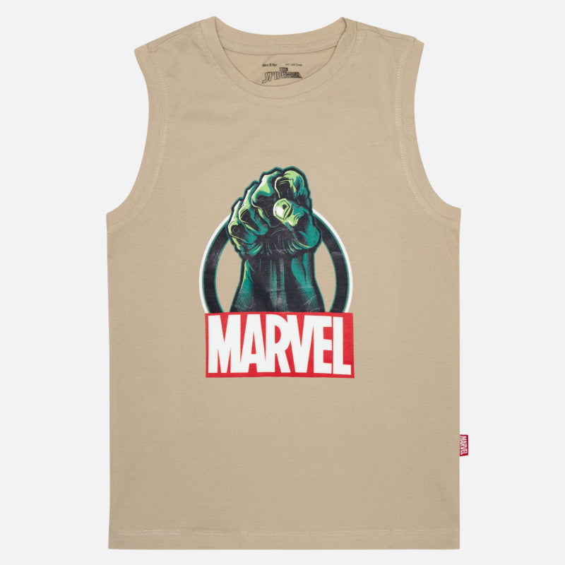 Bodycare Avengers Boys Tshirt Round Neck Half Sleeves - Beige
