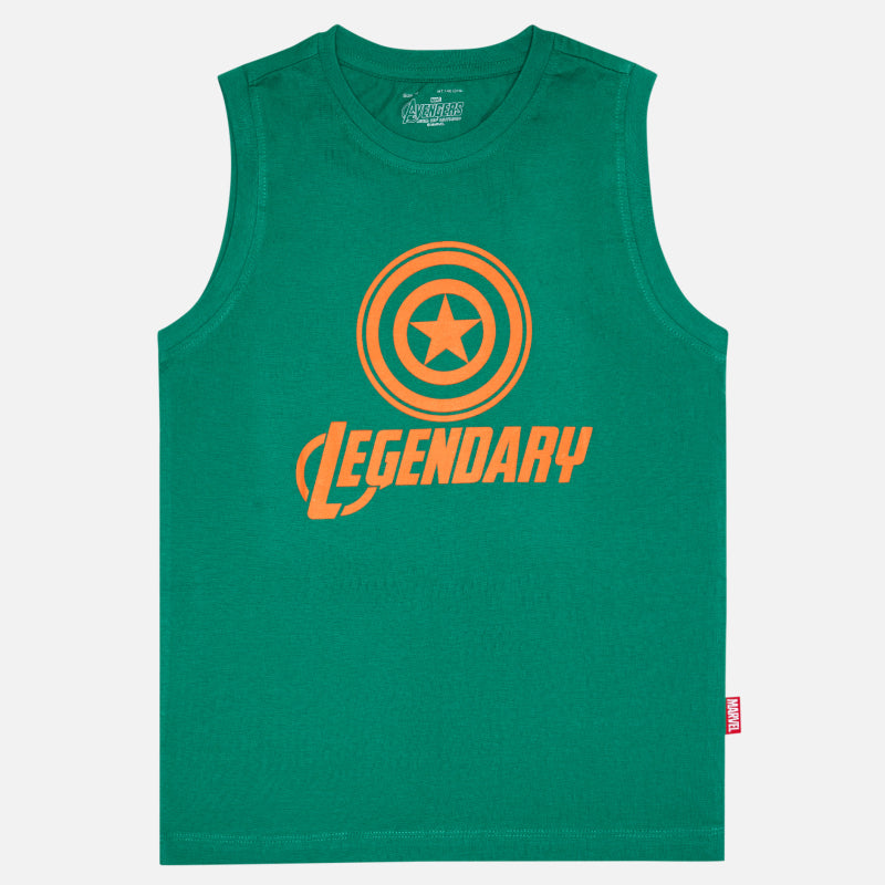 Bodycare Avengers Boys Tshirt Round Neck Half Sleeves - Forest Green