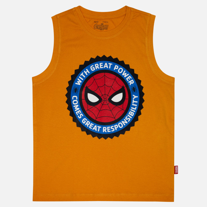 Bodycare Avengers Boys Tshirt Round Neck Half Sleeves - Mustard