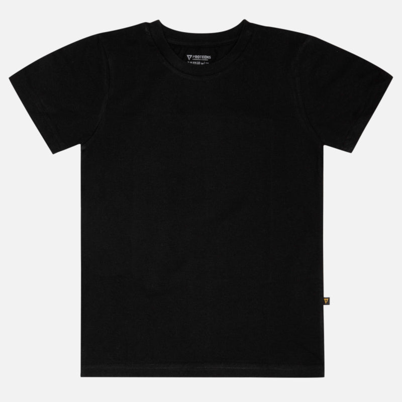 Proteens Boys Tshirt Round Neck Half Sleeves Pack Of 1 - Black