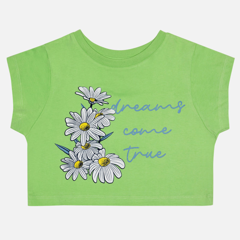 Bodycare Girls Tshirt Round Neck half Sleeves - Lite Green