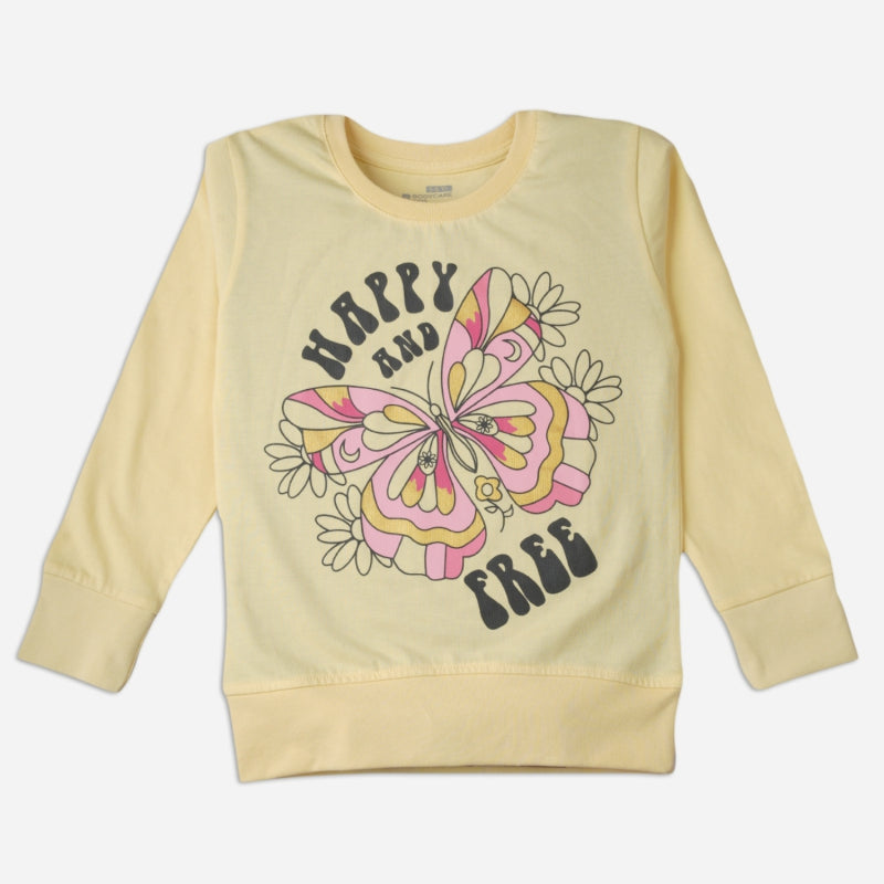 Bodycare Girls Tshirts Round Neck Lemon