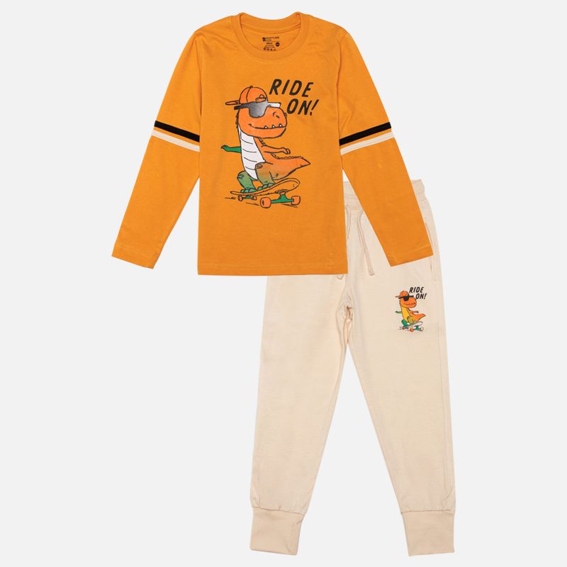Bodycare Boys Night Suit - Mustard