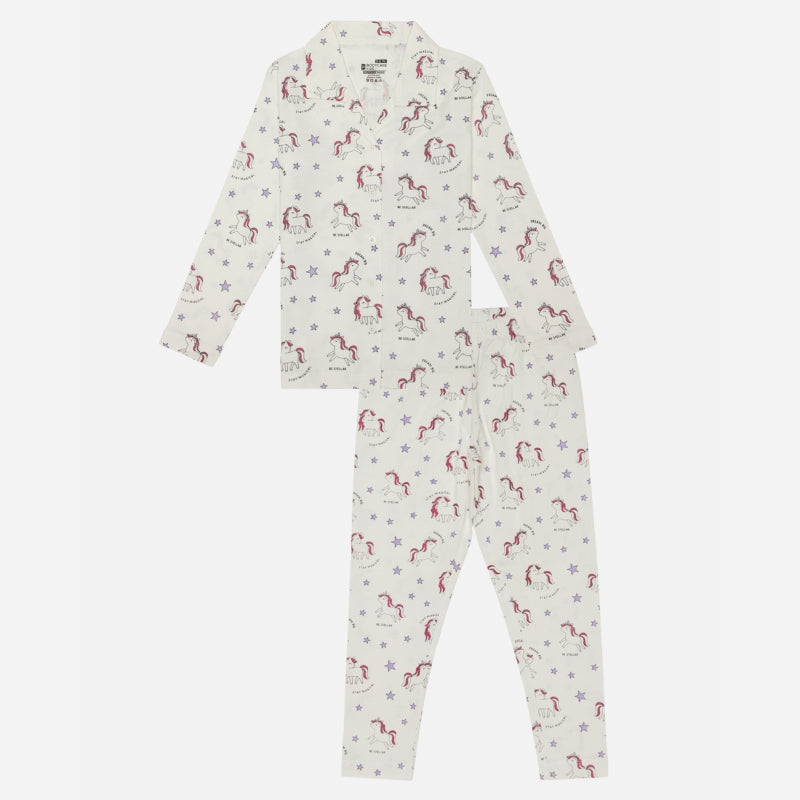 Bodycare Girls Night Suit - White