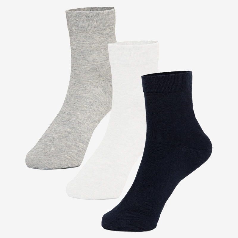 Bodycare Ankle Length Cotton Blend Men Socks Pack of 3 Soft Breathable Stretchable Everyday Wear Casual Use Comfortable Durable Stylish Assorted Colors