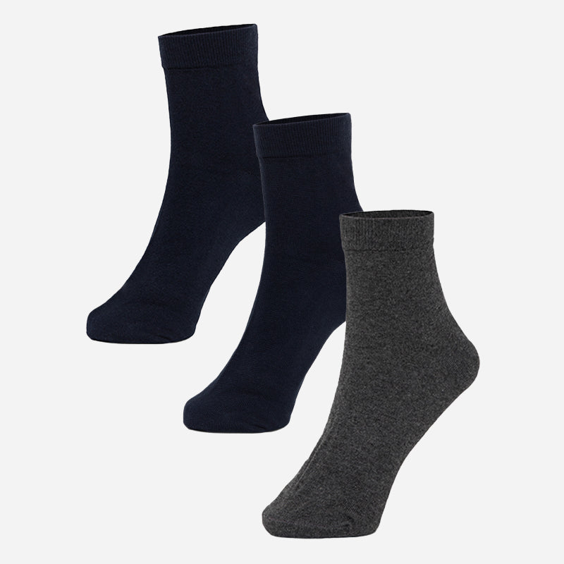 Bodycare Ankle Length Cotton Blend Men Socks Pack of 3 Soft Breathable Stretchable Everyday Wear Casual Use Comfortable Durable Stylish Assorted Colors