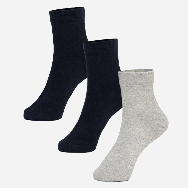 Bodycare Ankle Length Cotton Blend Men Socks Pack of 3 Soft Breathable Stretchable Everyday Wear Casual Use Comfortable Durable Stylish Assorted Colors