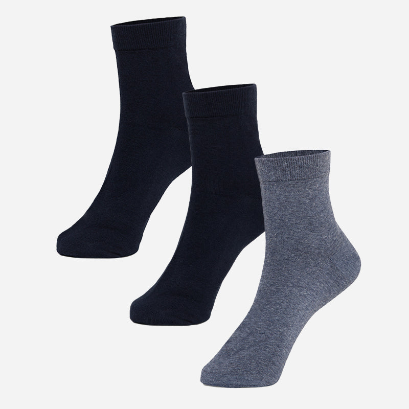 Bodycare Ankle Length Cotton Blend Men Socks Pack of 3 Soft Breathable Stretchable Everyday Wear Casual Use Comfortable Durable Stylish Assorted Colors