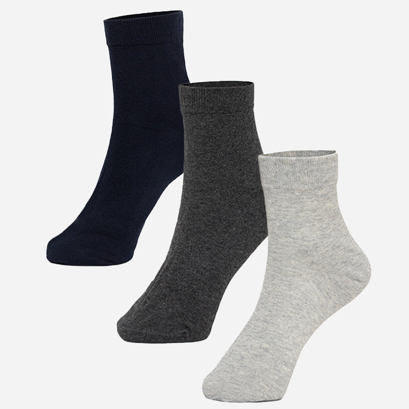 Bodycare Ankle Length Cotton Blend Men Socks Pack of 3 Soft Breathable Stretchable Everyday Wear Casual Use Comfortable Durable Stylish Assorted Colors