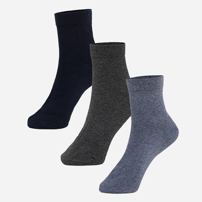 Bodycare Ankle Length Cotton Blend Men Socks Pack of 3 Soft Breathable Stretchable Everyday Wear Casual Use Comfortable Durable Stylish Assorted Colors