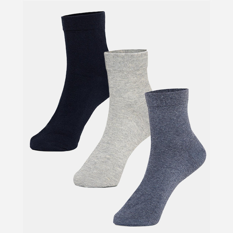 Bodycare Ankle Length Cotton Blend Men Socks Pack of 3 Soft Breathable Stretchable Everyday Wear Casual Use Comfortable Durable Stylish Assorted Colors