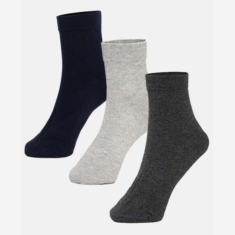 Bodycare Ankle Length Cotton Blend Men Socks Pack of 3 Soft Breathable Stretchable Everyday Wear Casual Use Comfortable Durable Stylish Assorted Colors
