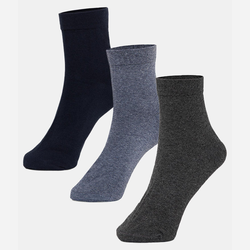 Bodycare Ankle Length Cotton Blend Men Socks Pack of 3 Soft Breathable Stretchable Everyday Wear Casual Use Comfortable Durable Stylish Assorted Colors