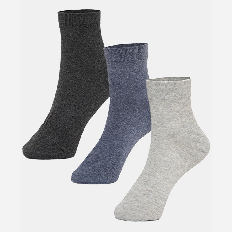 Bodycare Ankle Length Cotton Blend Men Socks Pack of 3 Soft Breathable Stretchable Everyday Wear Casual Use Comfortable Durable Stylish Assorted Colors