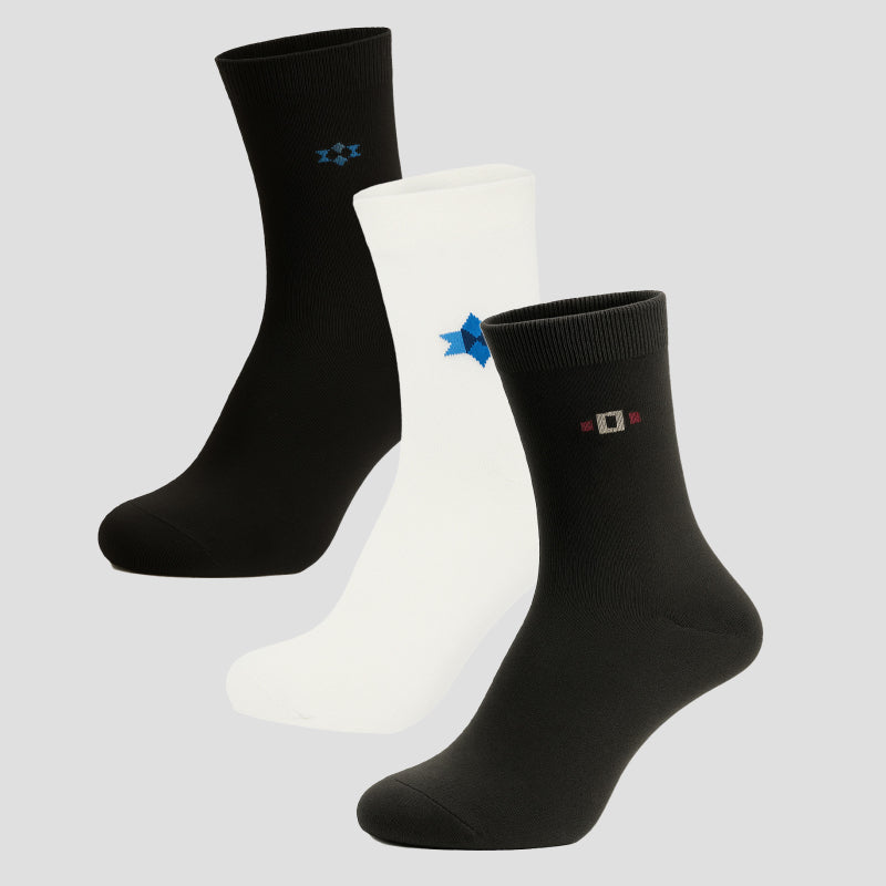 BODYCARE Mens Cotton Blend Men's Crew Length Socks Pack of 3 Soft, Breathable & Durable  Stretchable Comfort Fit  for Office, Gym, Sports, Travel & Casual Outfits
