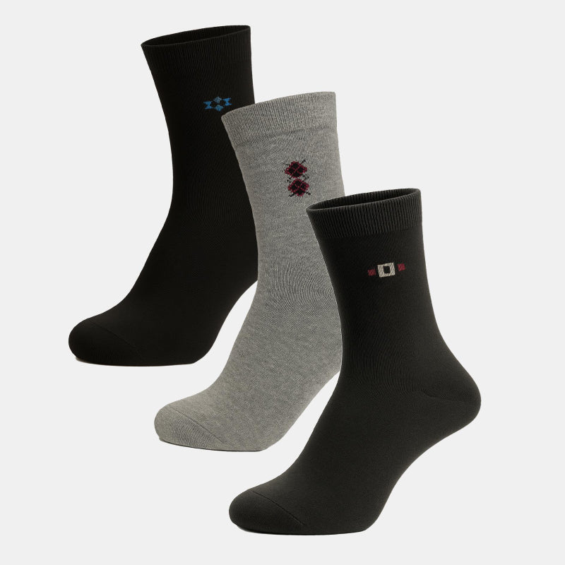BODYCARE Mens Cotton Blend Men's Crew Length Socks Pack of 3 Soft, Breathable & Durable  Stretchable Comfort Fit  for Office, Gym, Sports, Travel & Casual Outfits
