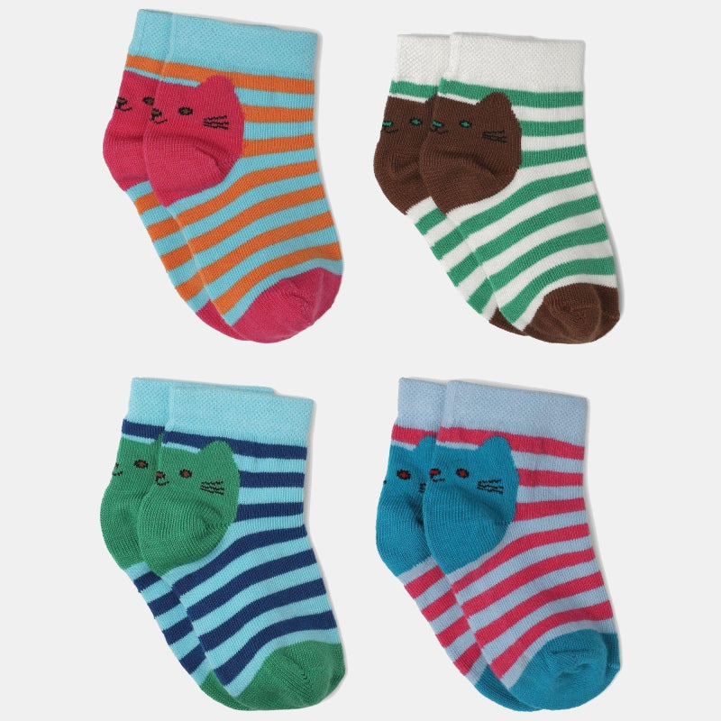 Bodycare Girls Socks Pack Of 4 - Multicolor