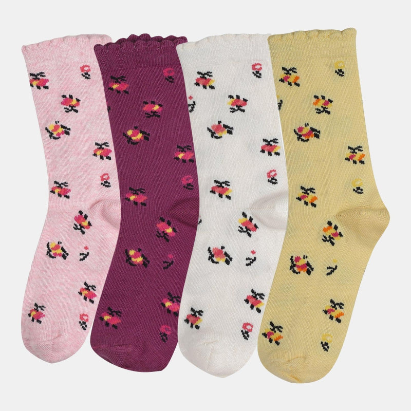 Bodycare Girls Socks Pack Of 4 - Multicolor