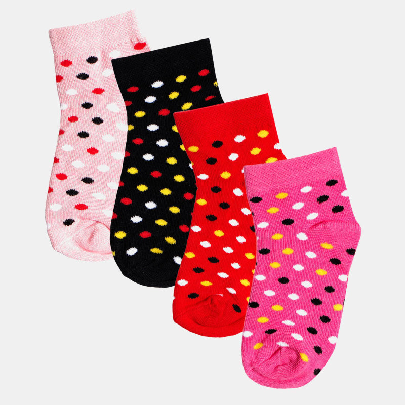 Bodycare Kids Ankle Length Socks Pack of 4 Cotton Soft Stretchable Comfortable Antibacterial Moisture Wicking Sports Casual Use
